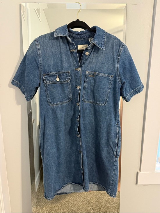 Target Dresses & Skirts - Target Denim Button-Front Short Sleeve Dress Blue